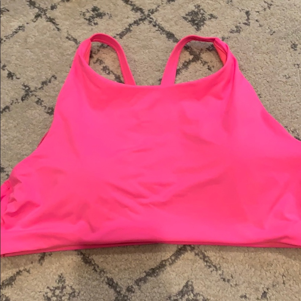 Athleta swim top size medium bright pink NWOT